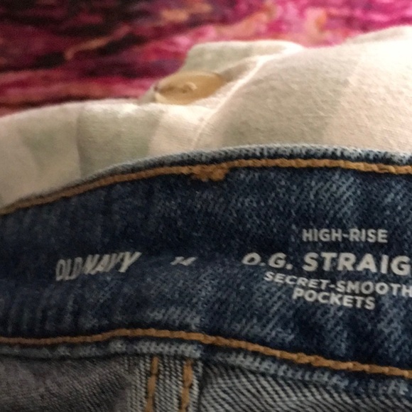 Shorts Upcycled Medium Wash Denim Size 14 High Rise distressed Bohemian Hippy - Picture 7 of 7